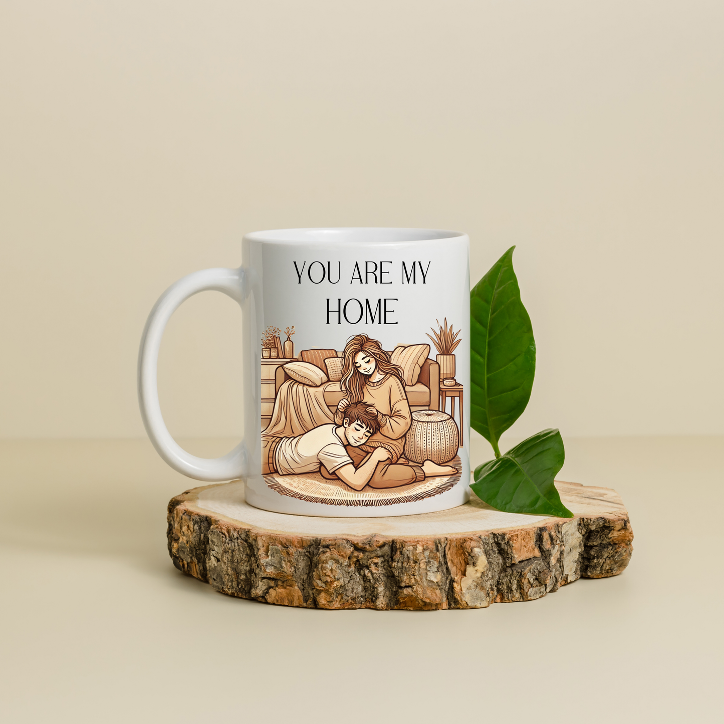You Are My Home Ceramic Coffee Mug, Gift for Girlfriend/Wife