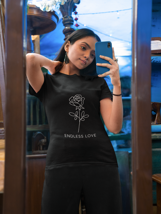 Endless Love Crew Neck T-Shirt for Women