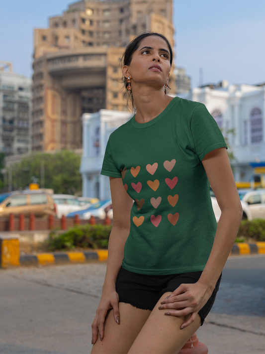 Heartstorm Crew Neck T-Shirt for Women