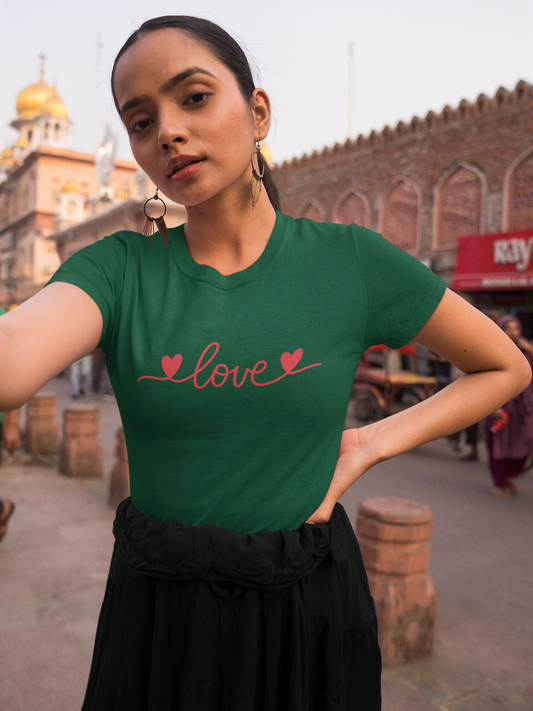 Handwritten Love Women's Crew Neck T-shirt