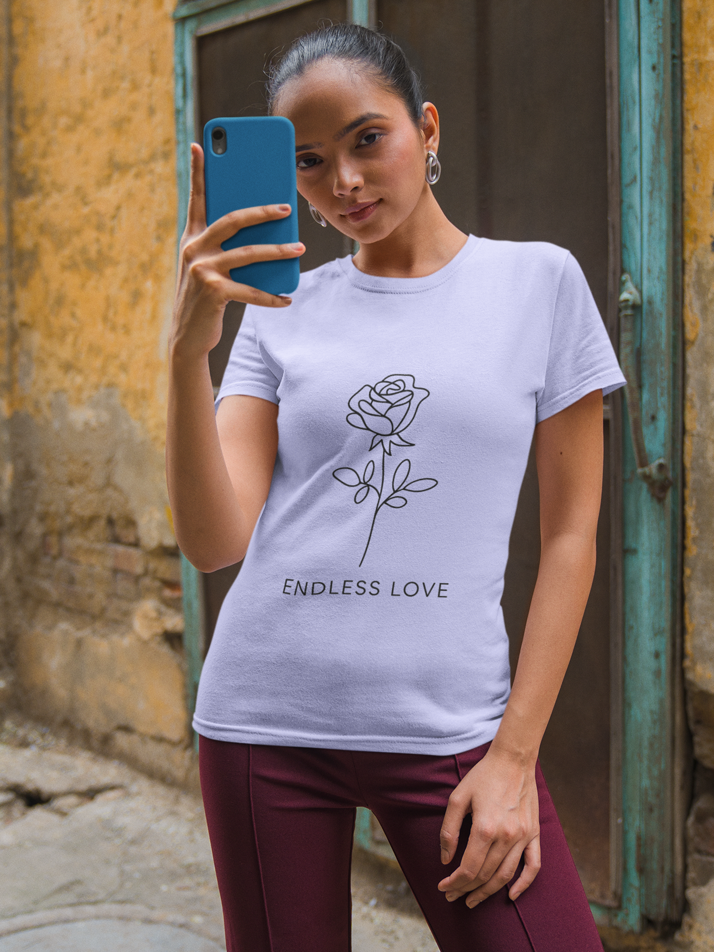Endless Love Crew Neck T-shirt for Women