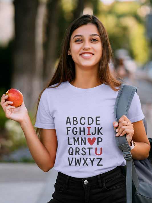 A to Z Crew Neck T-Shirt for Women