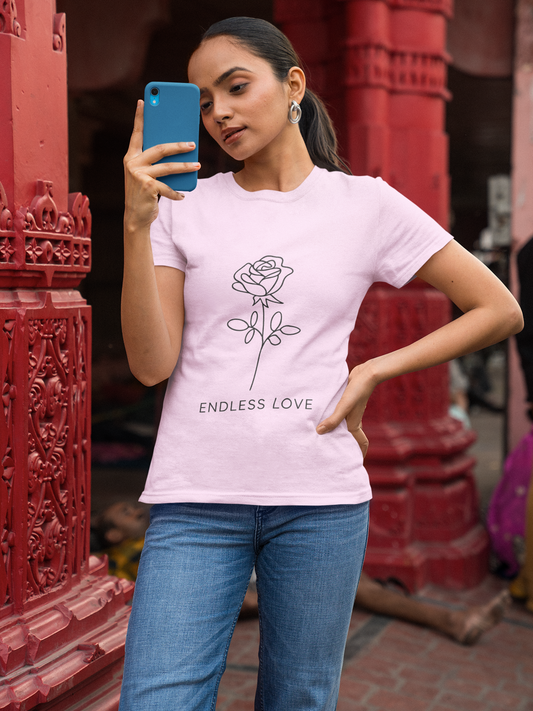 Endless Love Crew Neck T-shirt for Women