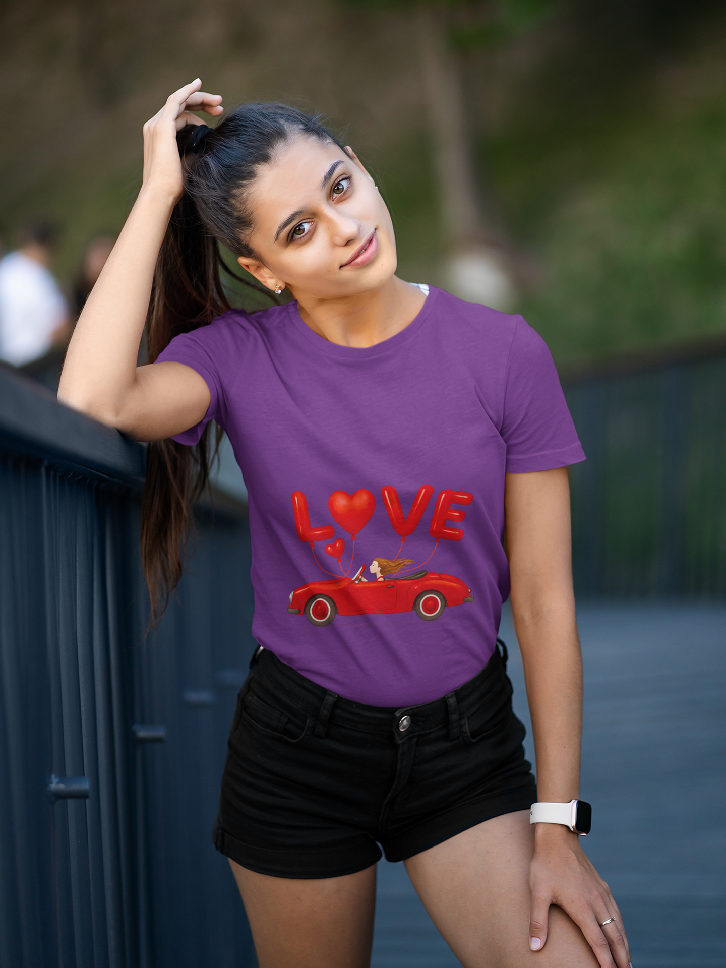 Love on Wheels Crew Neck T-Shirt for Women