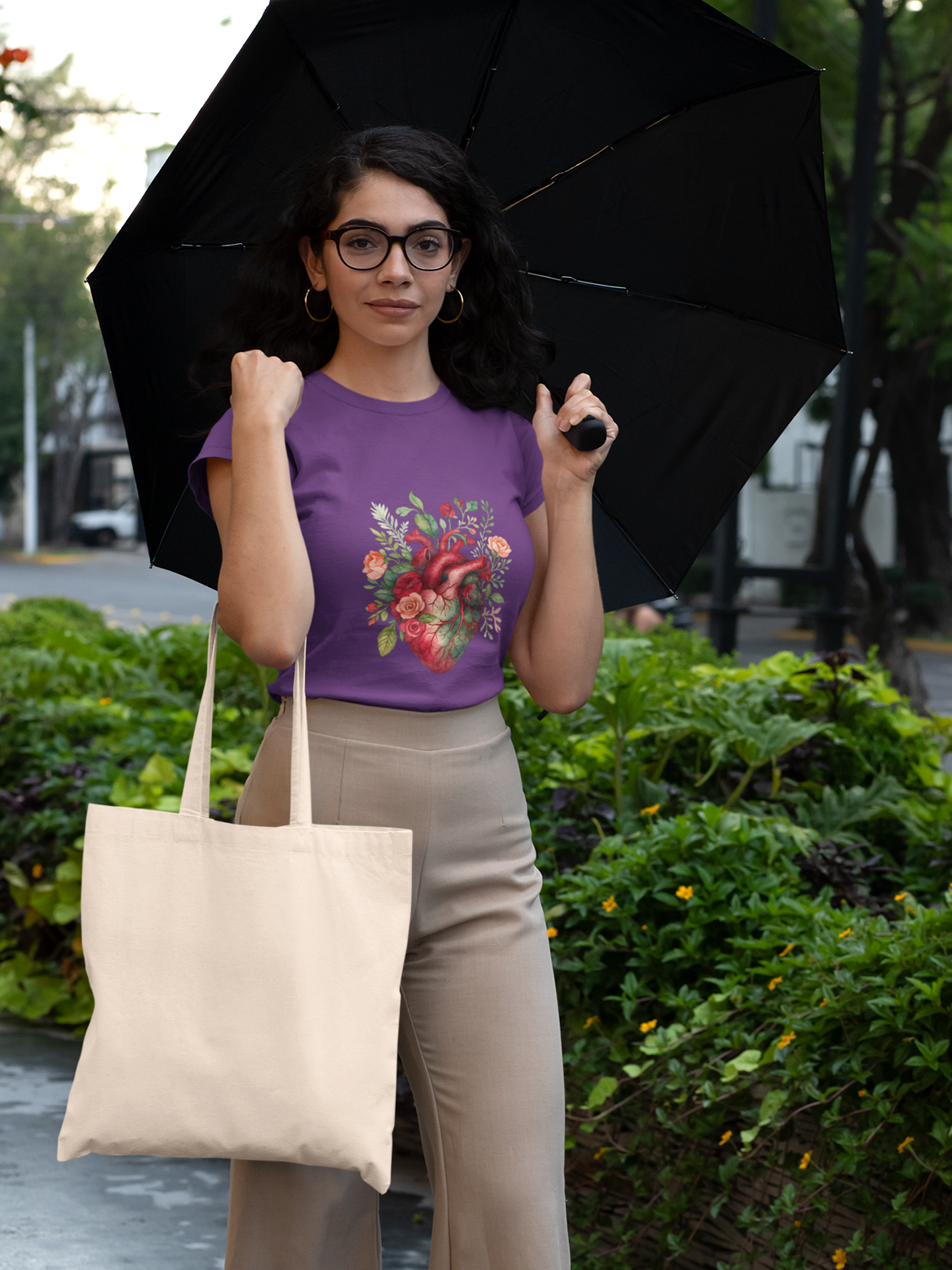 Rooted Heart Crew Neck T-Shirt for Women