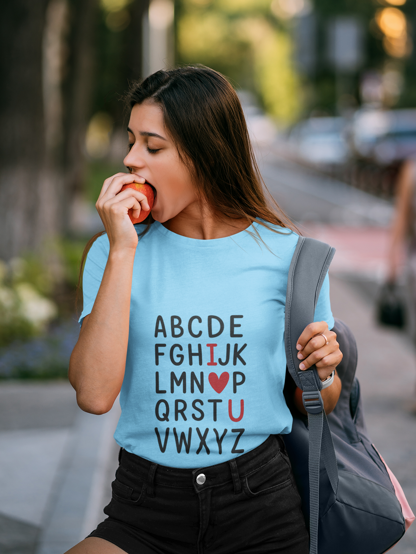A to Z Crew Neck T-Shirt for Women
