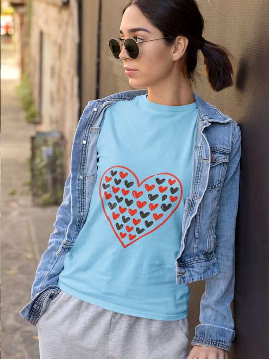 Hearts Within Crew Neck T-Shirt for Women