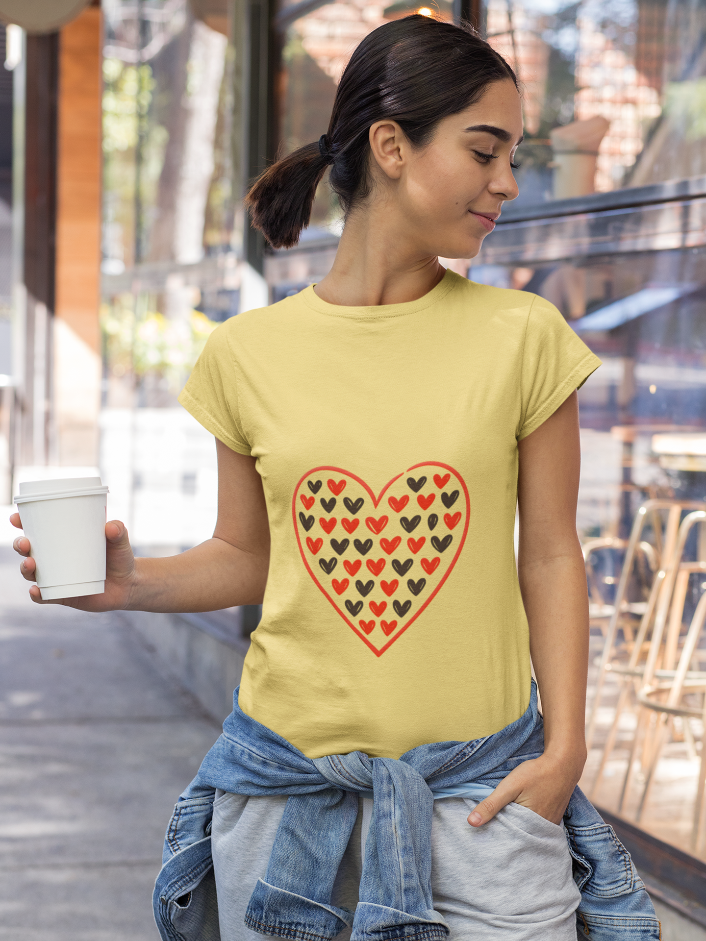 Hearts Within Crew Neck T-Shirt for Women