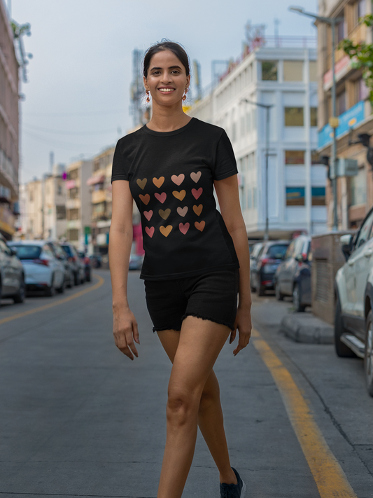 Heartstorm Crew Neck T-Shirt for Women