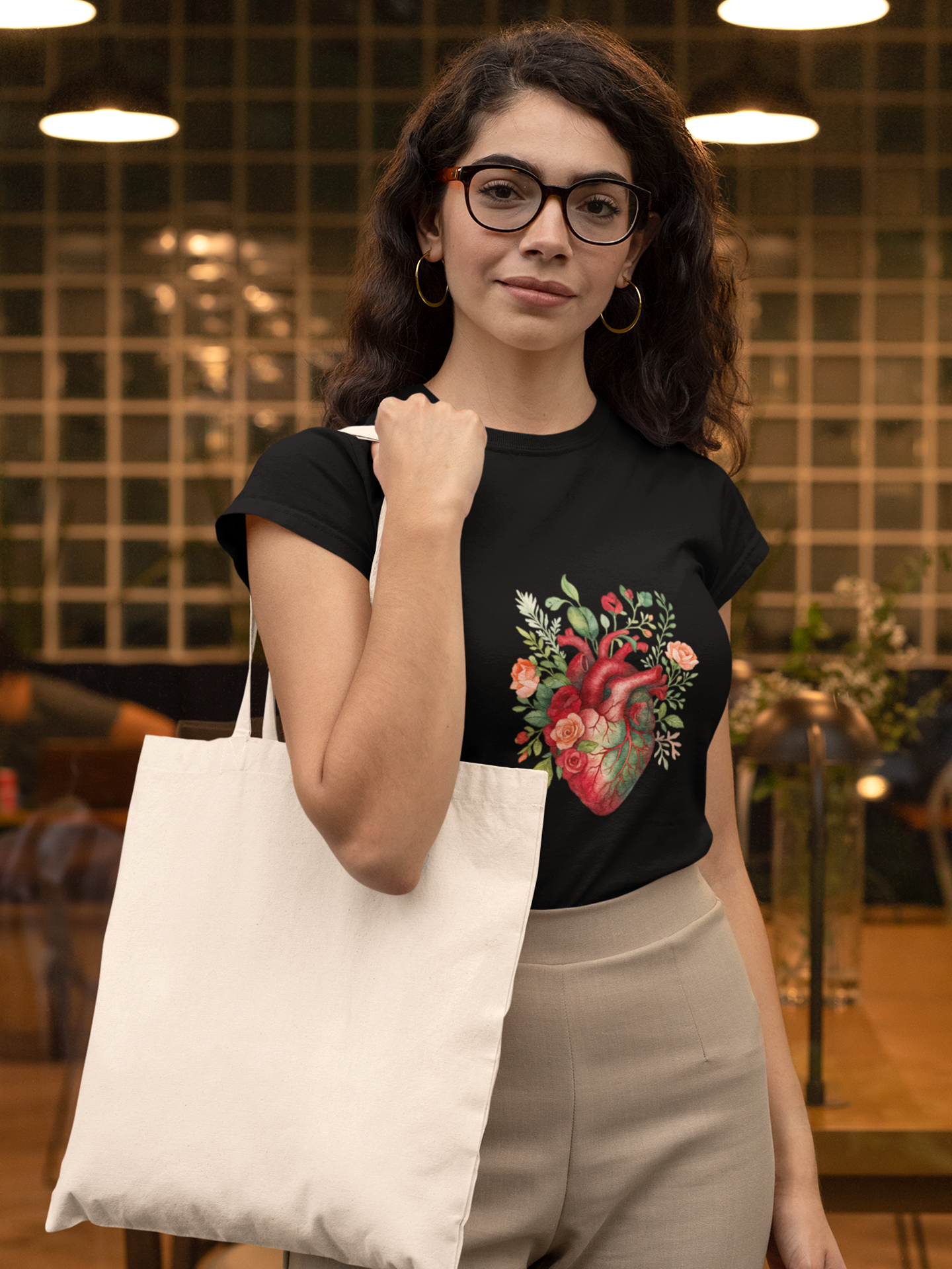 Rooted Heart Crew Neck T-Shirt for Women