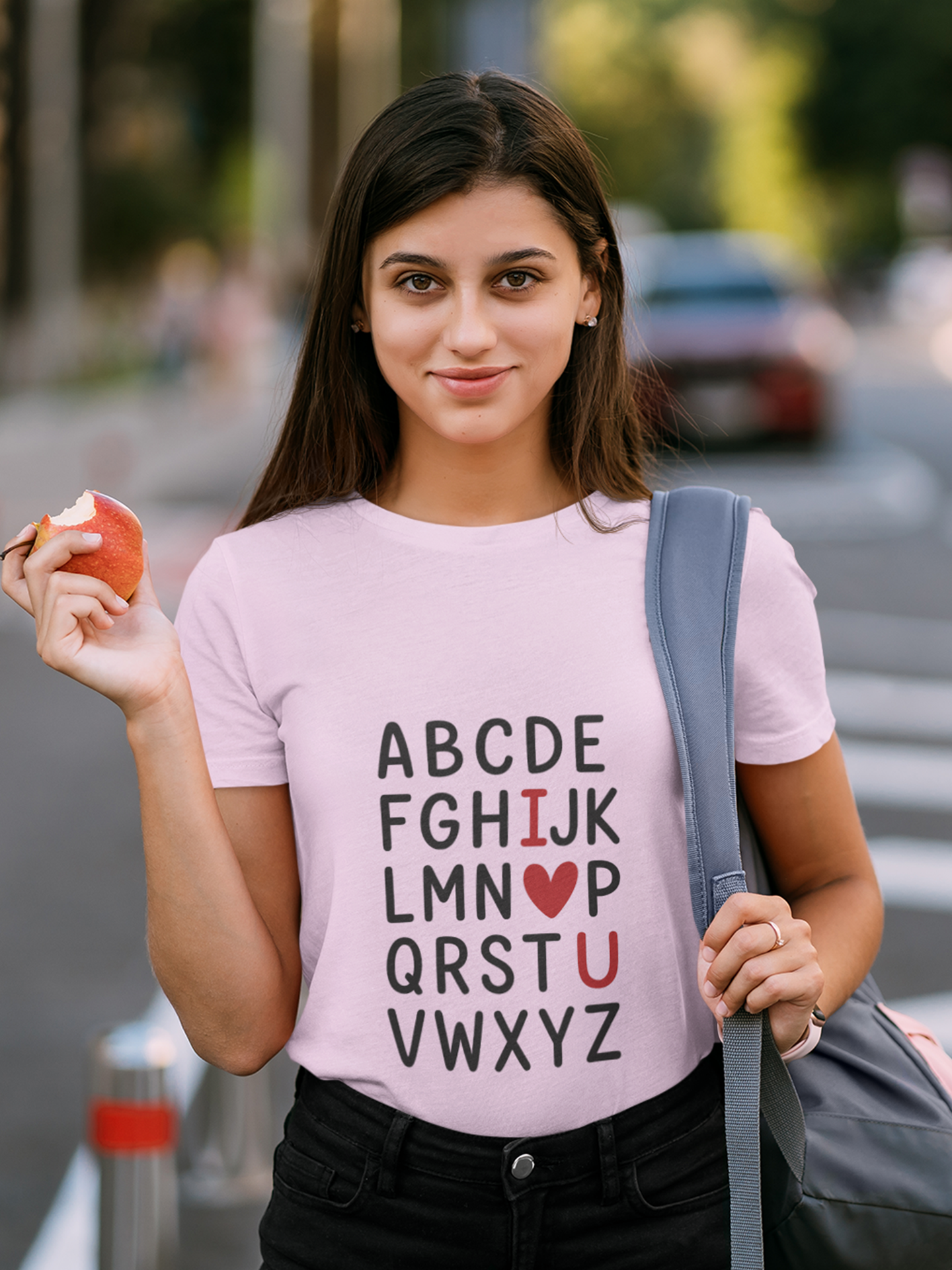 A to Z Crew Neck T-Shirt for Women