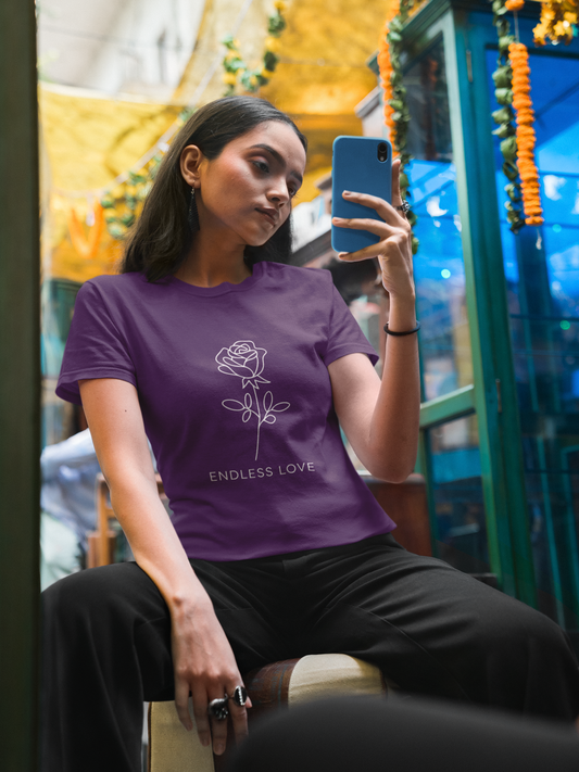 Endless Love Crew Neck T-Shirt for Women