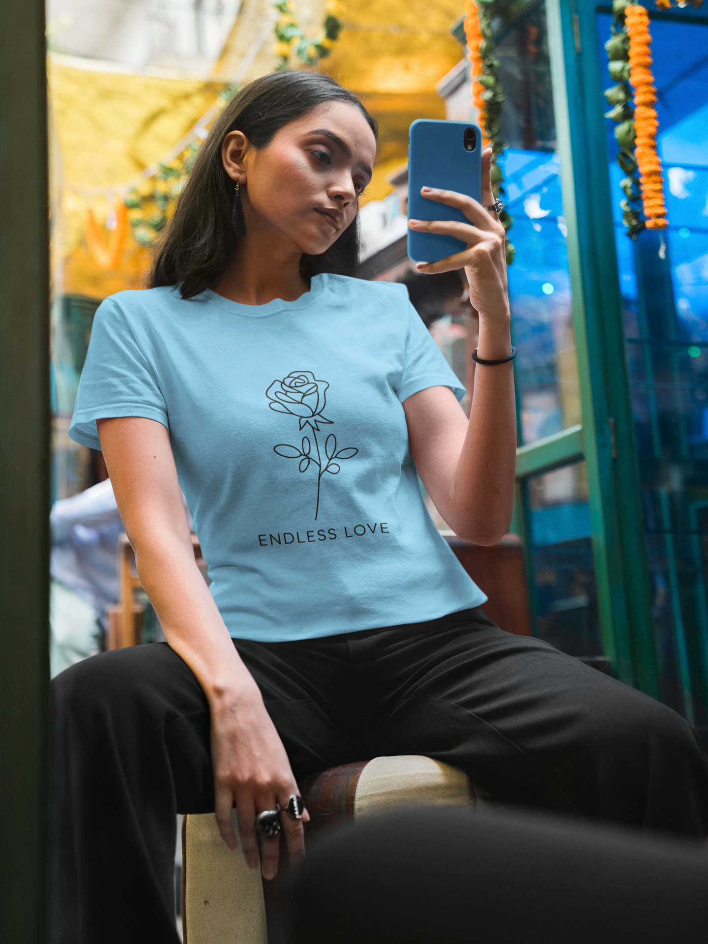 Endless Love Crew Neck T-shirt for Women
