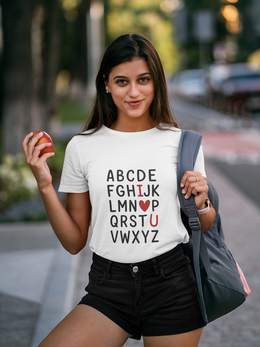 A to Z Crew Neck T-Shirt for Women