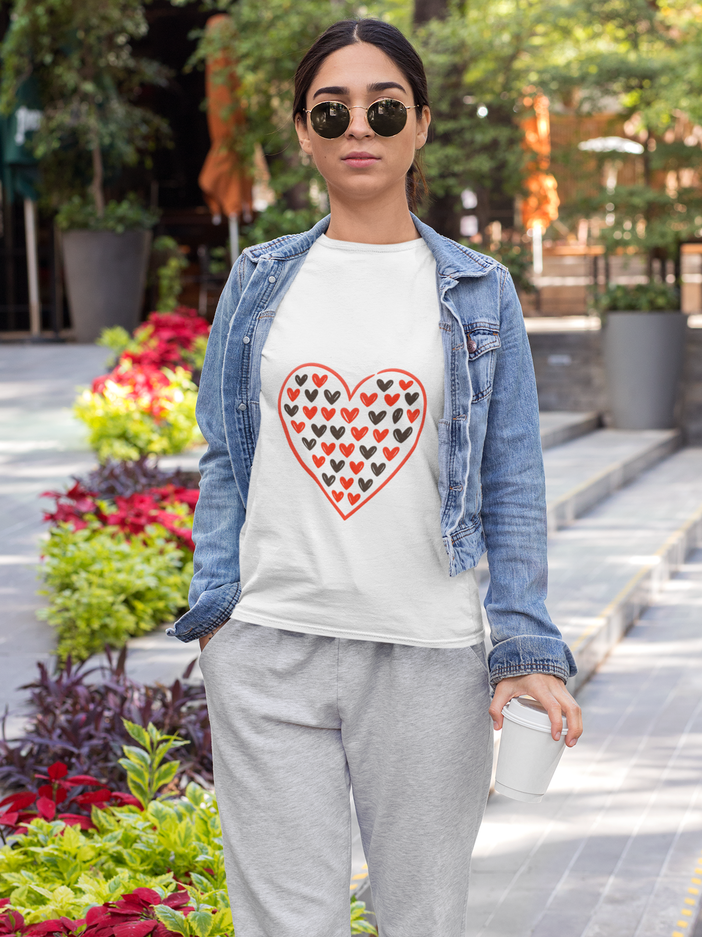 Hearts Within Crew Neck T-Shirt for Women