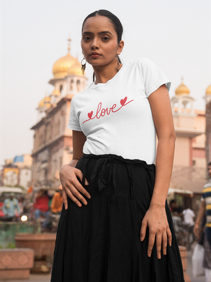 Handwritten Love Women's Crew Neck T-shirt